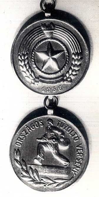 Országos Tűzoltó Verseny I. díja 1956. (Katasztrófavédelem Központi Múzeuma CC BY-NC-SA)