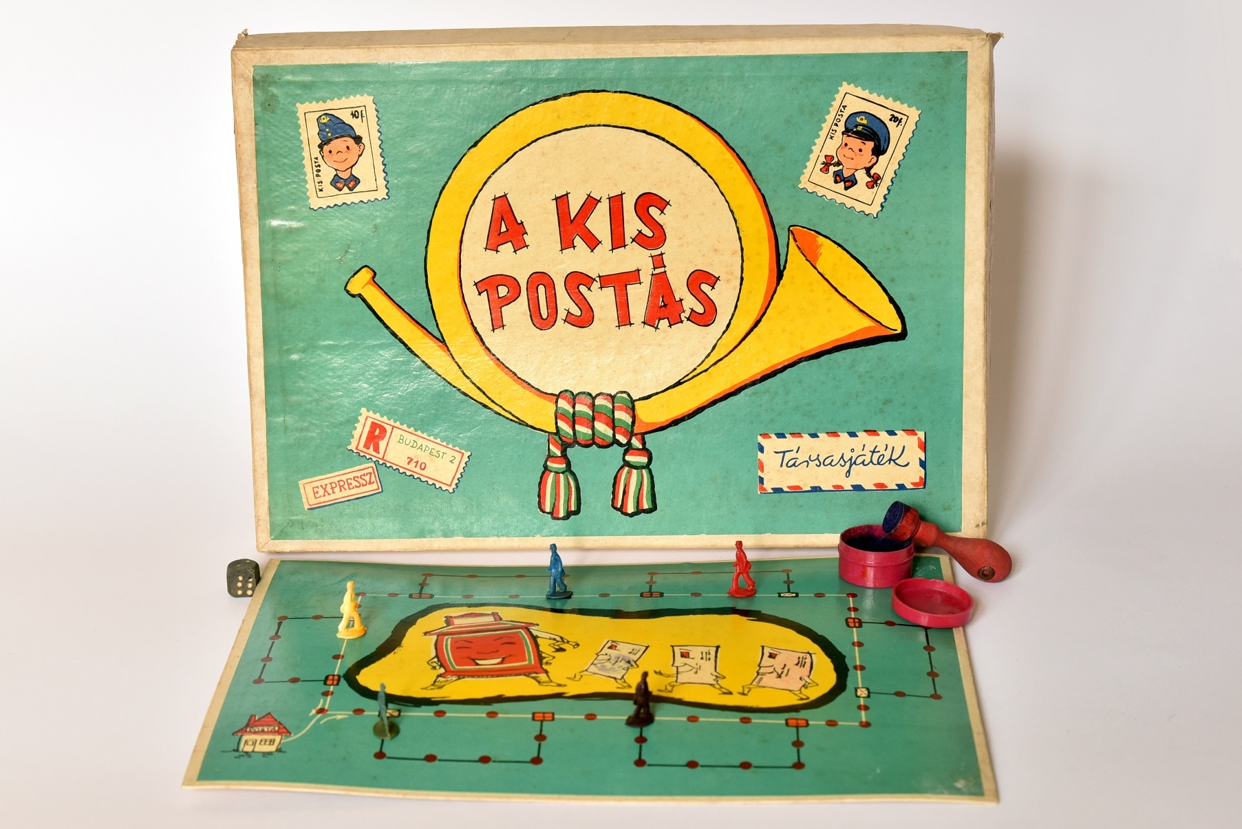 Társasjáték, A kis postás (Óbudai Múzeum CC BY-NC-SA)