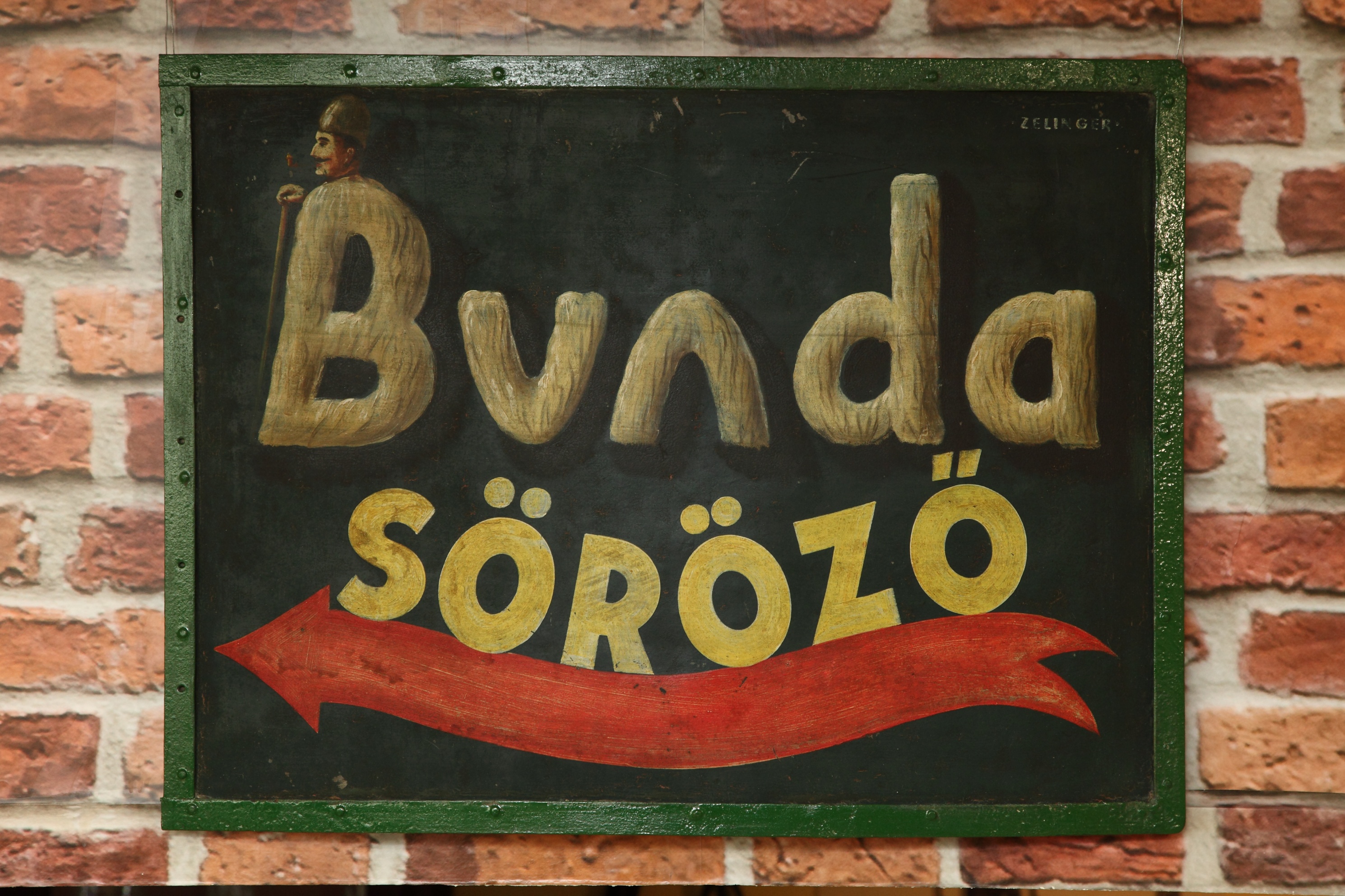 A Bunda söröző cégtáblája (Magyar Kereskedelmi és Vendéglátóipari Múzeum CC BY-NC-SA)