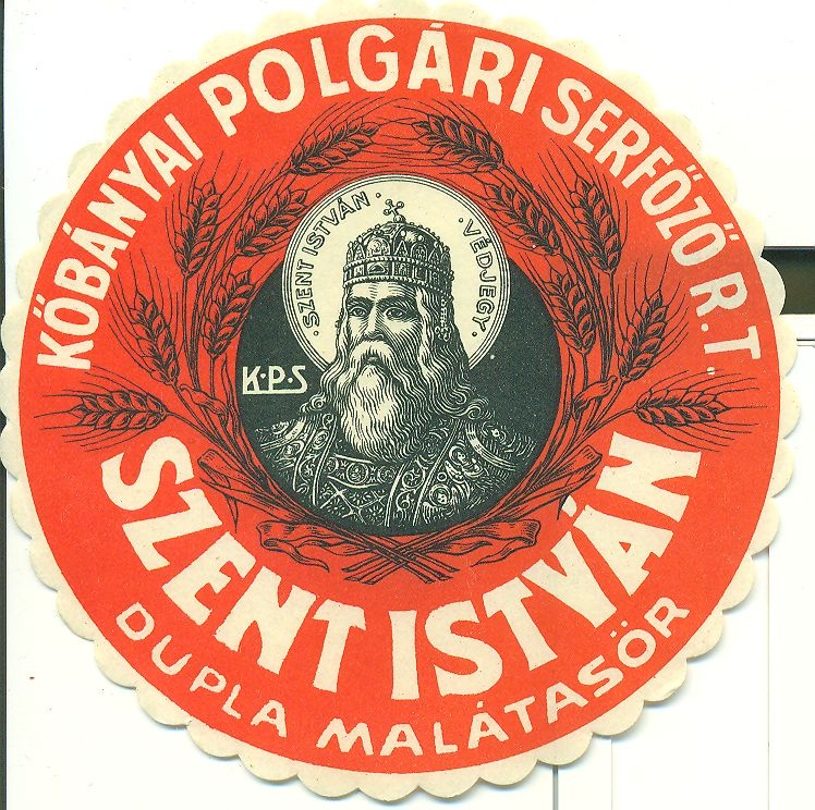 Szent István sör söralátét (Magyar Kereskedelmi és Vendéglátóipari Múzeum CC BY-NC-SA)