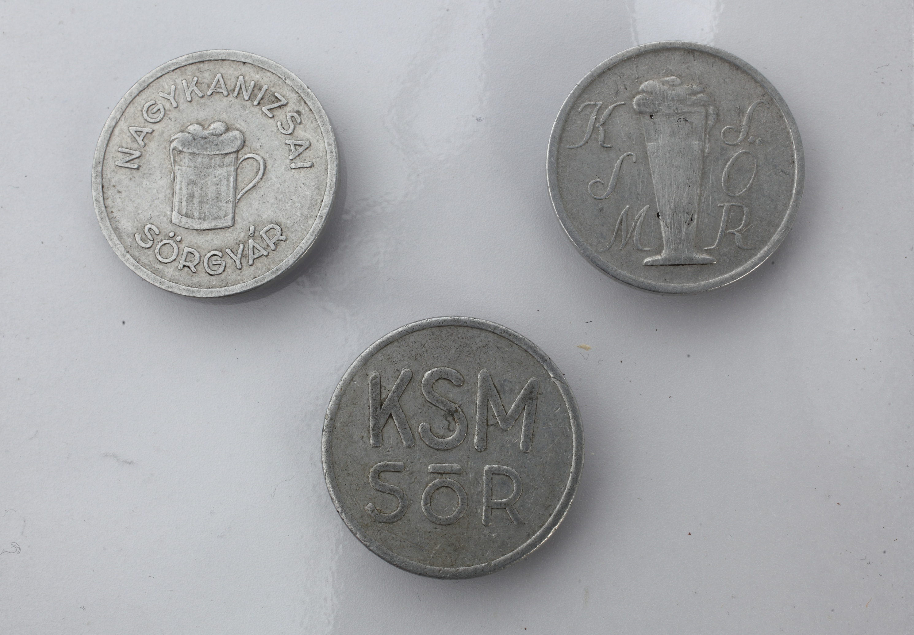 Kanizsai sör érmék (Magyar Kereskedelmi és Vendéglátóipari Múzeum CC BY-NC-SA)
