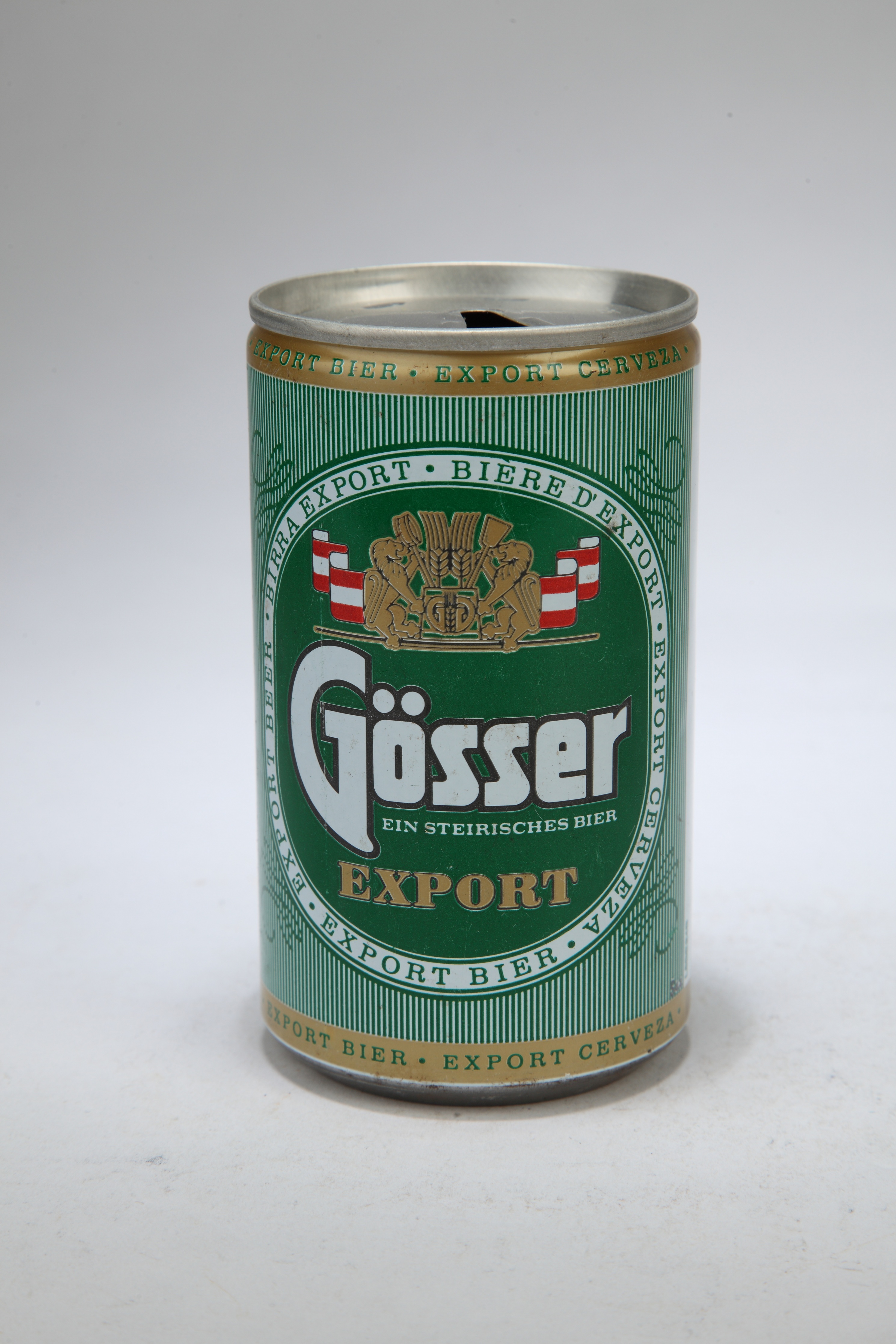 Gösser Export sörösdoboz (Magyar Kereskedelmi és Vendéglátóipari Múzeum CC BY-NC-SA)