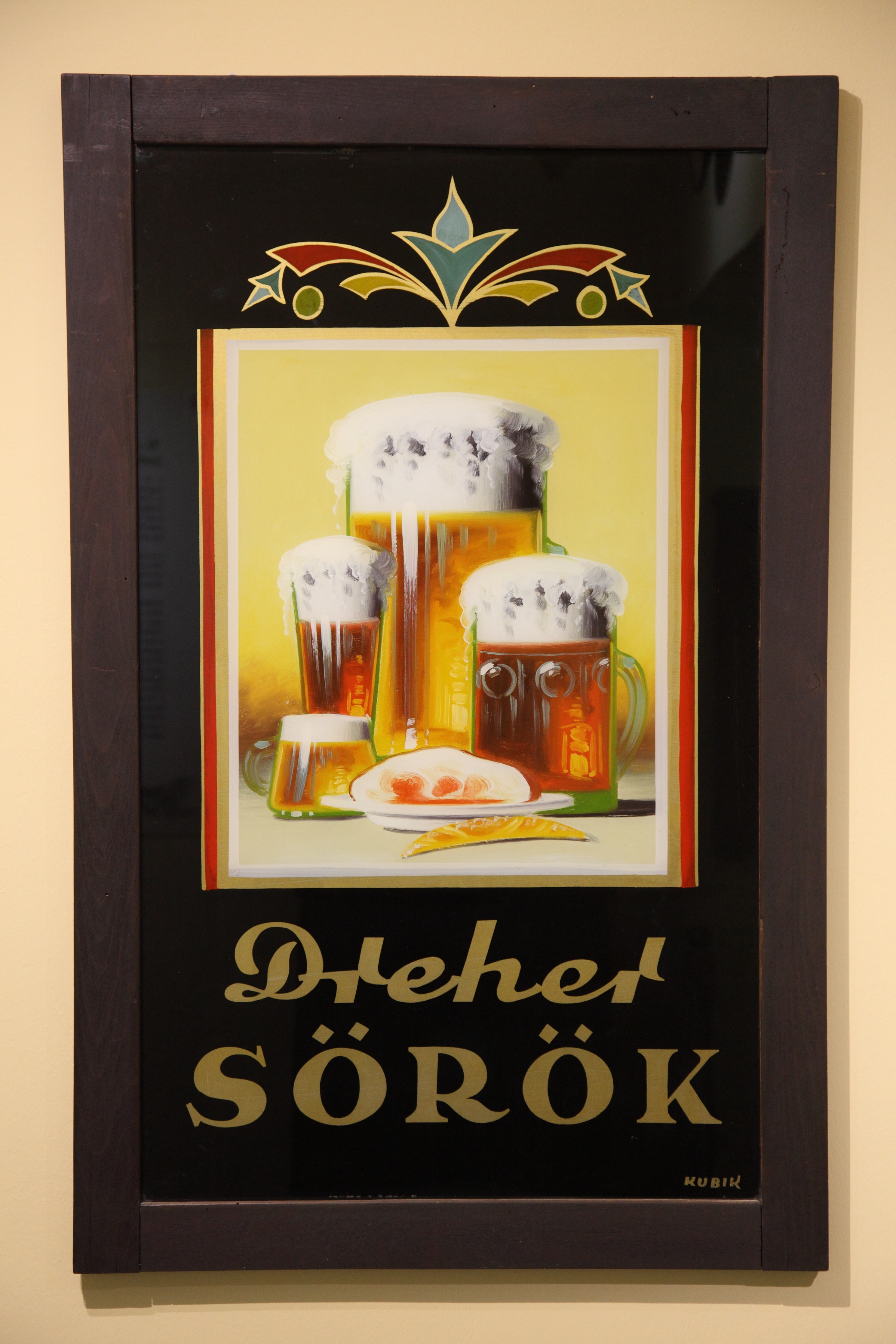 Dreher reklámtábla (Magyar Kereskedelmi és Vendéglátóipari Múzeum CC BY-NC-SA)