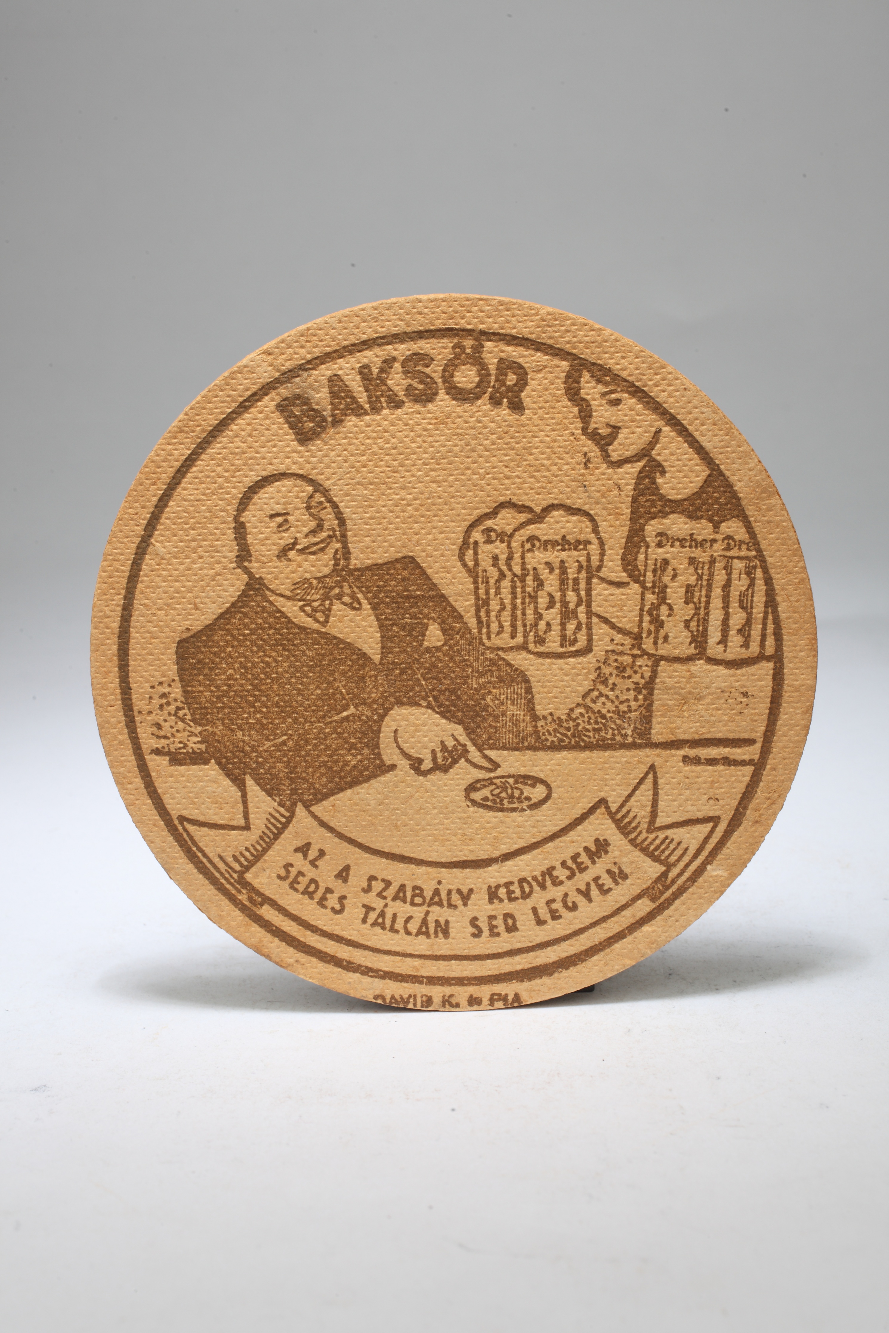 Dreher bak sör alátét (Magyar Kereskedelmi és Vendéglátóipari Múzeum CC BY-NC-SA)