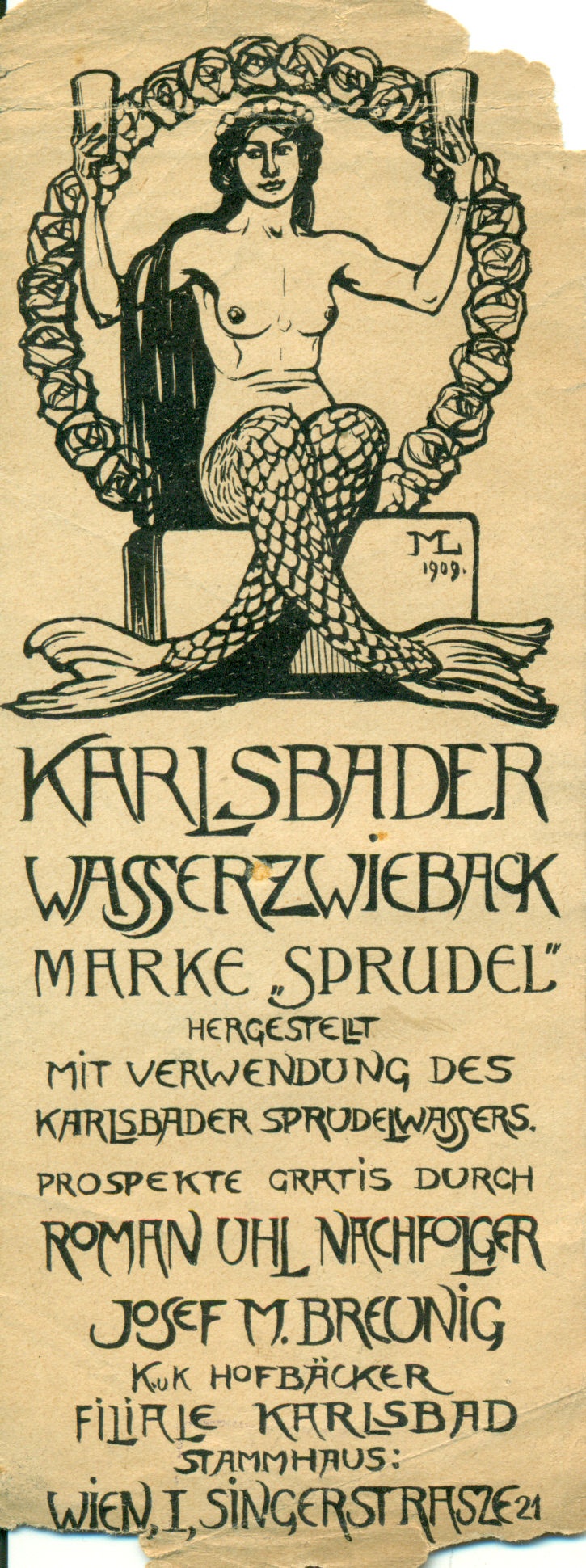 Karlsbadi víz számolócédula (Magyar Kereskedelmi és Vendéglátóipari Múzeum CC BY-NC-SA)