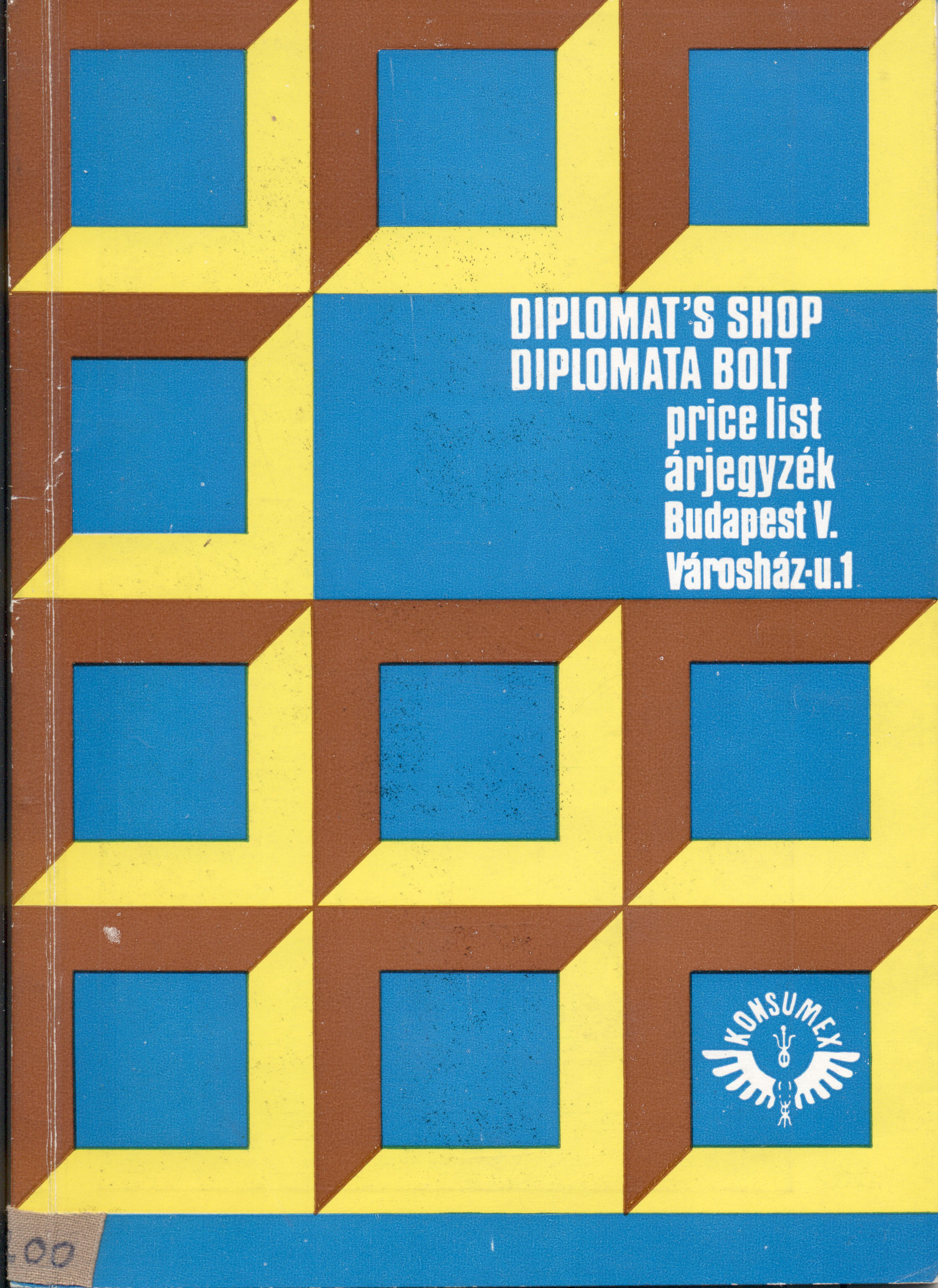 Diplomata bolt árjegyzéke (Magyar Kereskedelmi és Vendéglátóipari Múzeum CC BY-NC-SA)
