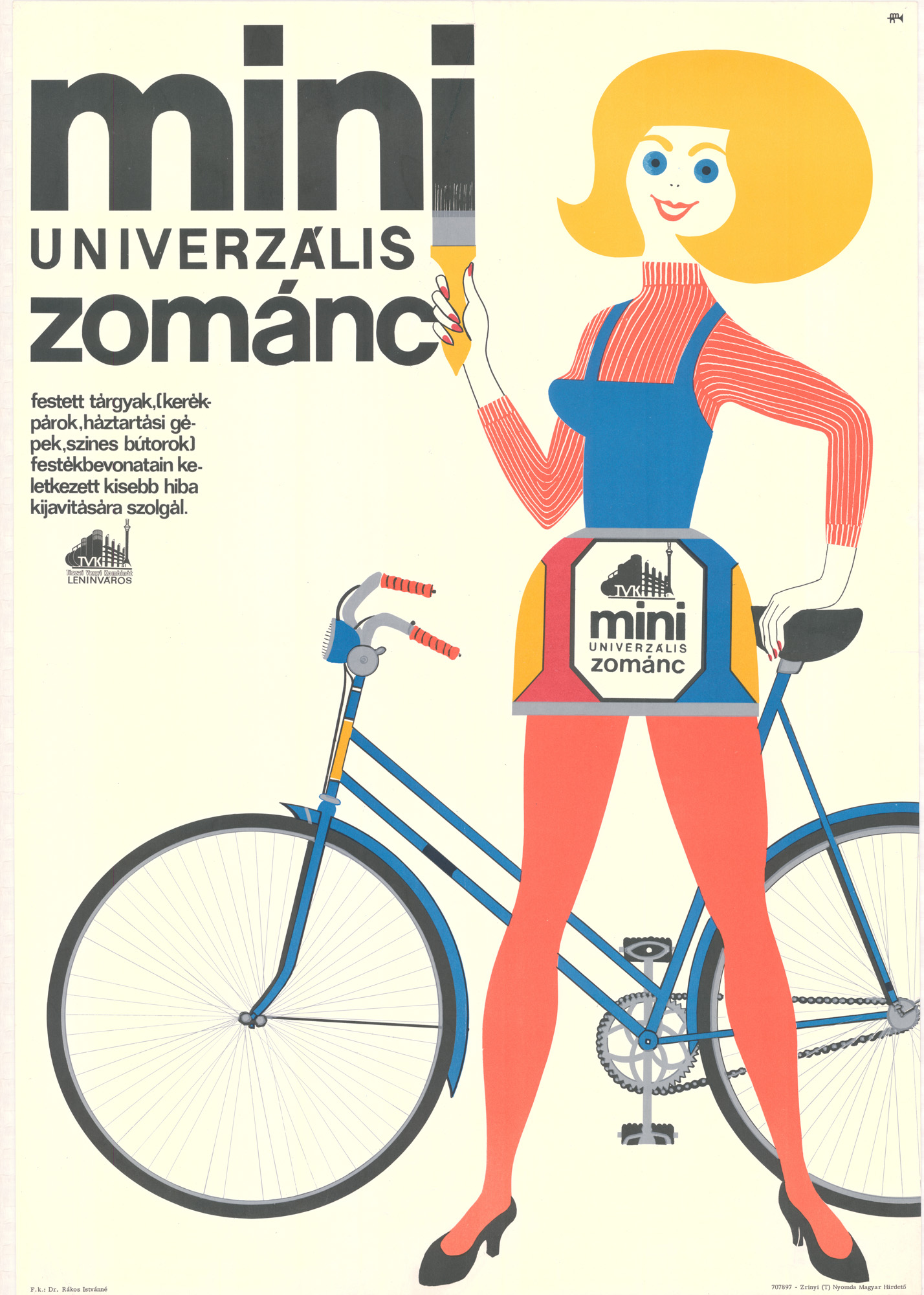 Mini univerzális zománc reklámplakát (Magyar Kereskedelmi és Vendéglátóipari Múzeum CC BY-NC-SA)