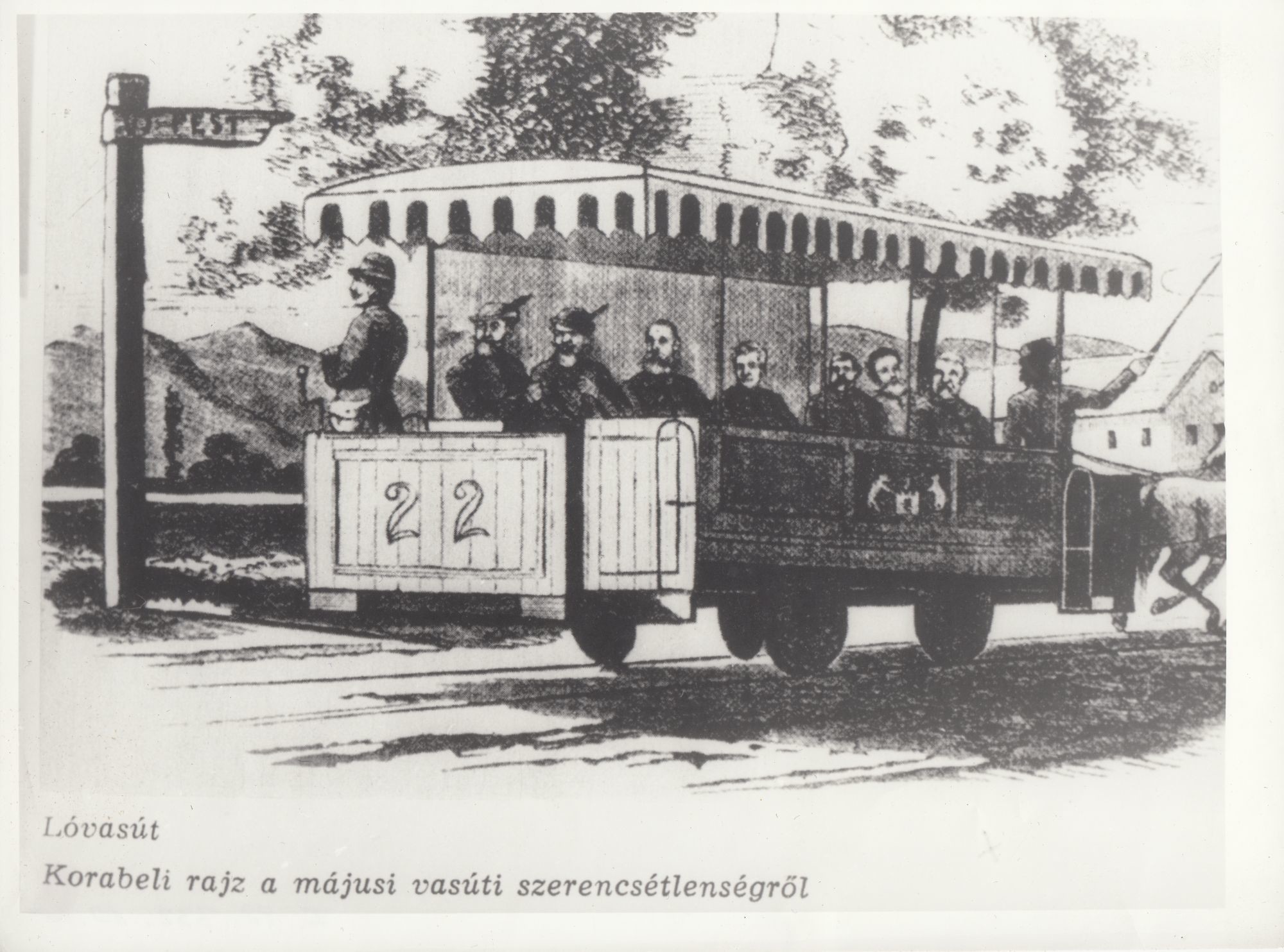 Budapesti lóvasút (Angyalföldi Helytörténeti Gyűjtemény CC BY-NC-SA)