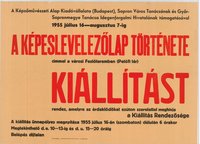 Szöveges plakát - Képeslevelezőlap történeti kiállítás, 1955