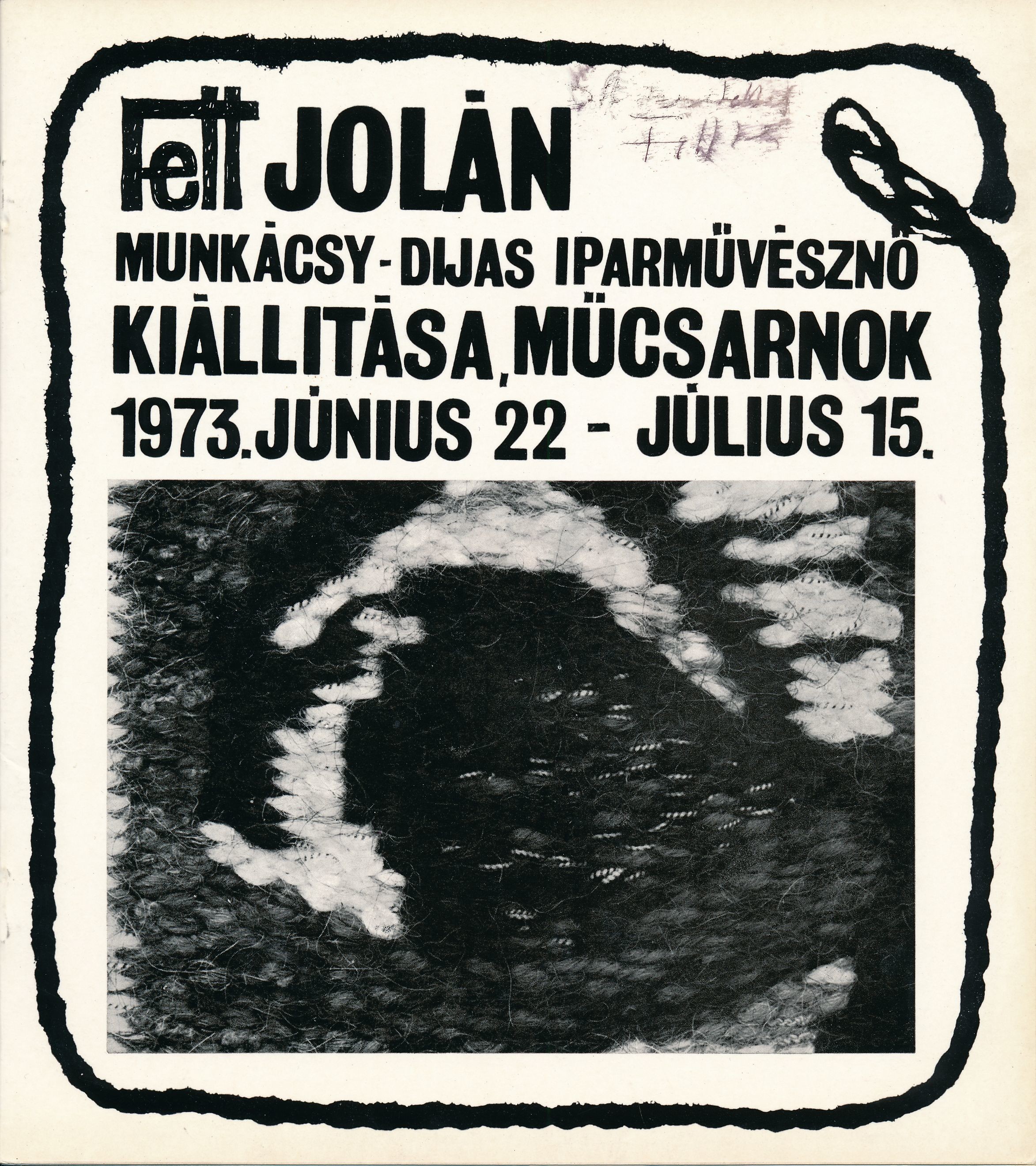 Fett Jolán kiállítása Budapest 1973 (Design DigiTár – Iparművészeti archívum CC BY-NC-SA)