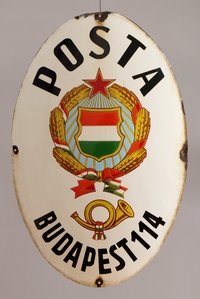 Címertábla „POSTA BUDAPEST 114”