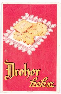 Plakát reprodukció, képeslap alapján - Dreher keksz