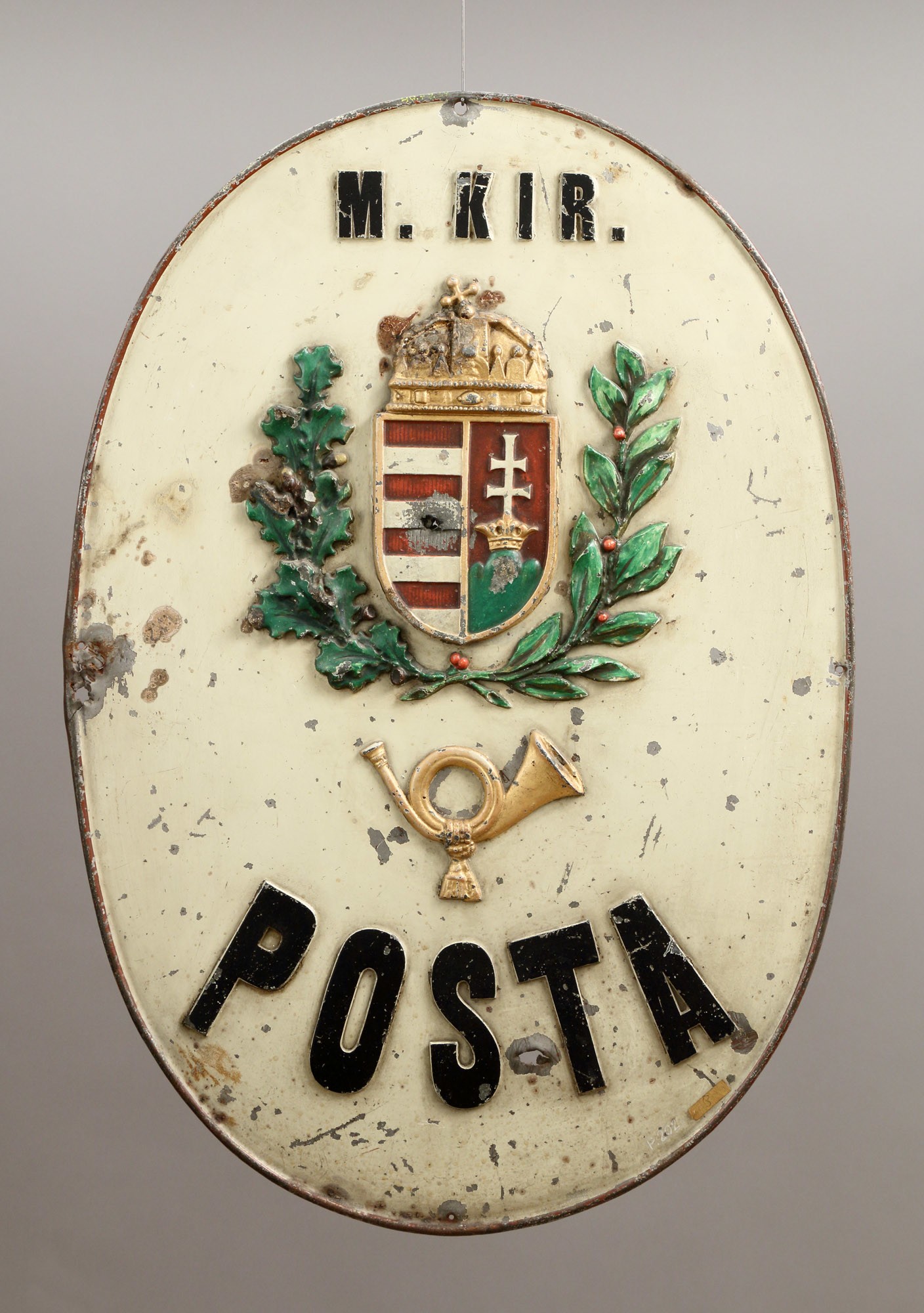 Címertábla „M.KIR.POSTA” (Postamúzeum CC BY-NC-SA)