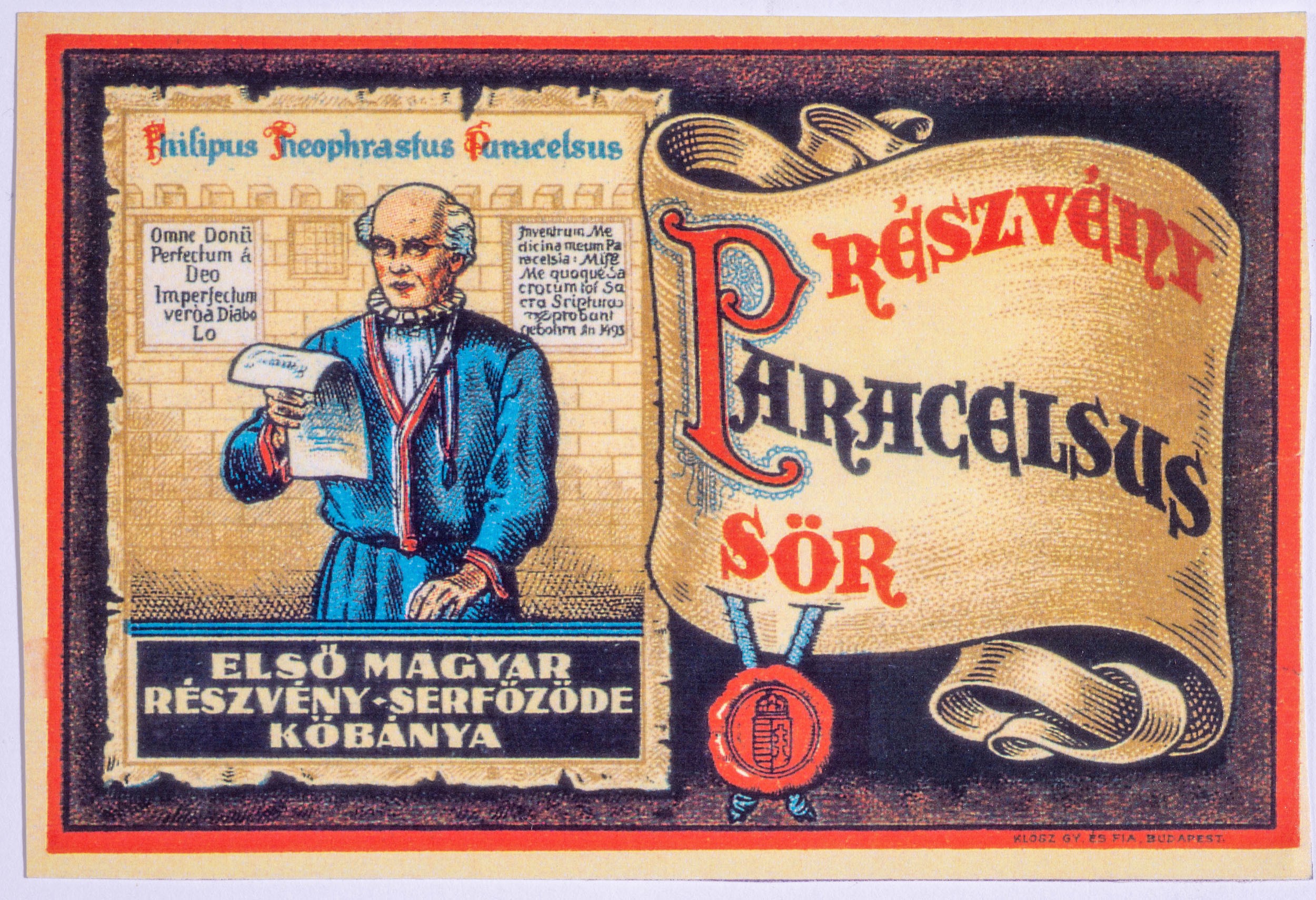Emrs paracelus sör (Söripari Emléktár - Dreher Sörmúzeum CC BY-NC-SA)