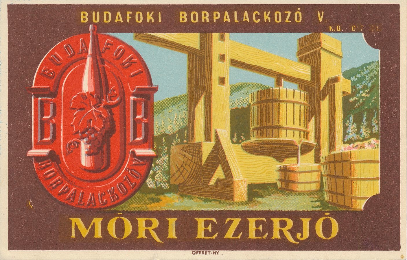 Móri ezerjó (Magyar Kereskedelmi és Vendéglátóipari Múzeum CC BY-NC-SA)