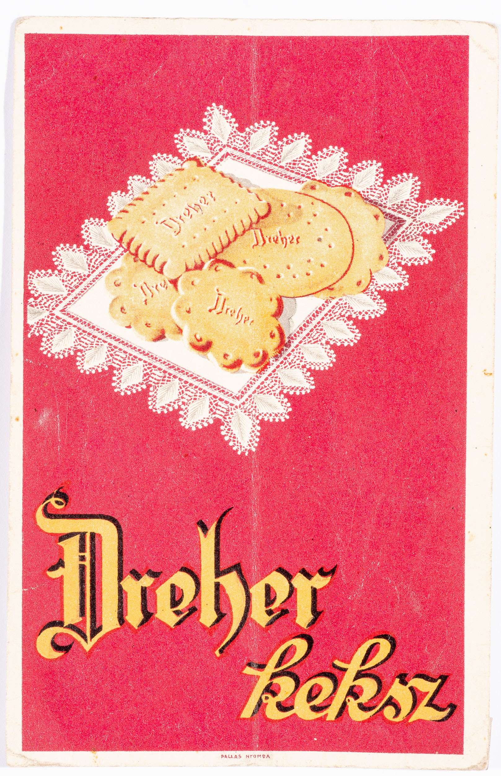Plakát dreher keksz felírat és kép (Söripari Emléktár - Dreher Sörmúzeum CC BY-NC-SA)