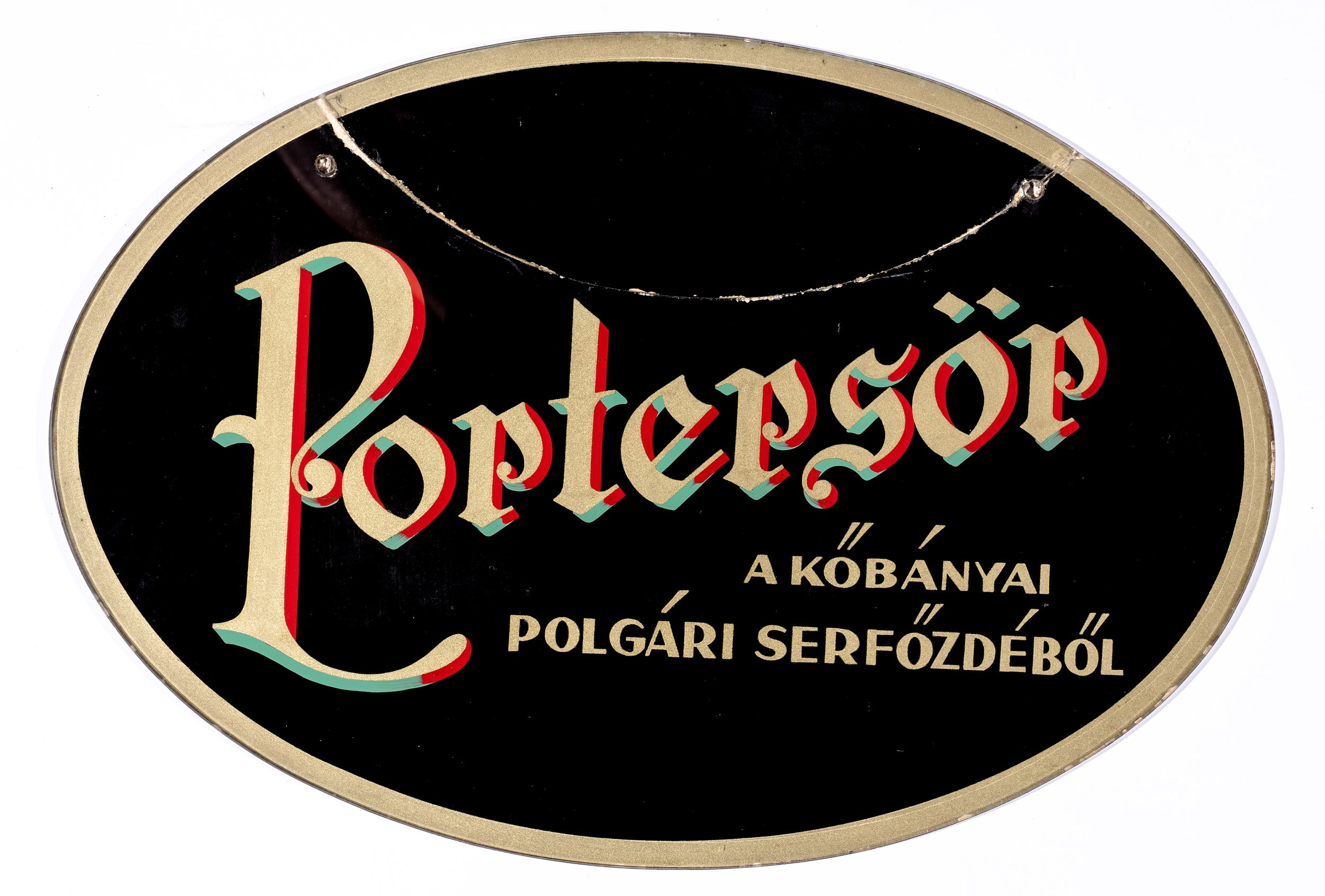 Porter sör,köb.Polgári Serf.,üveg fest (Söripari Emléktár - Dreher Sörmúzeum CC BY-NC-SA)