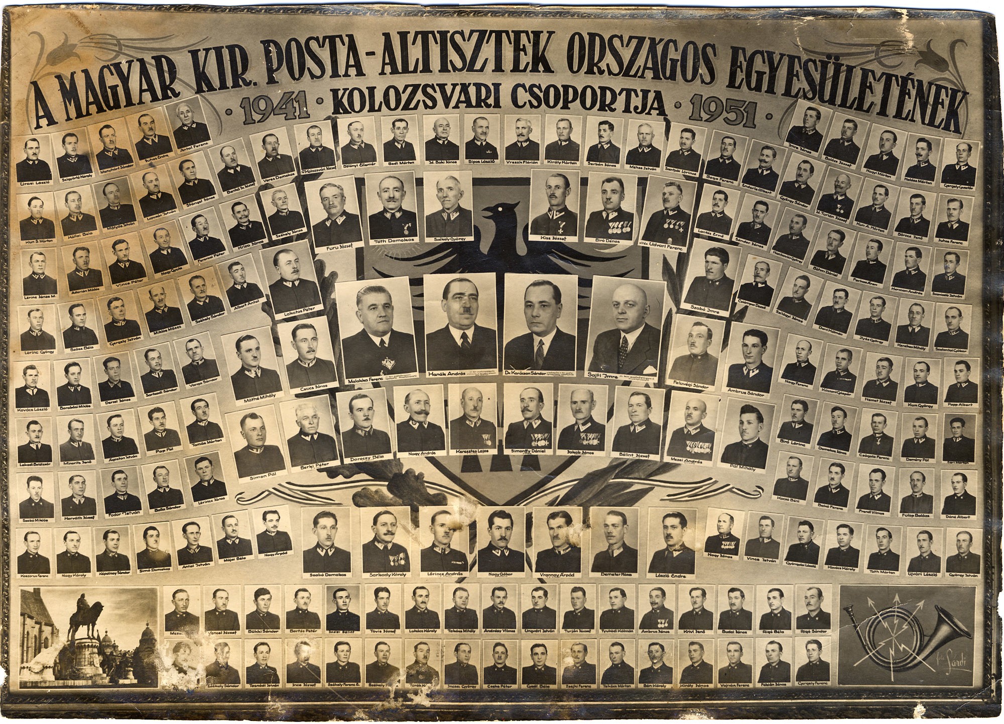 Kolozsvári posta-altisztek tablóképe (Postamúzeum CC BY-NC-SA)