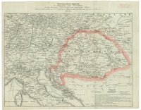 Ausztria és a szomszédos államok postai és vasúti térképe