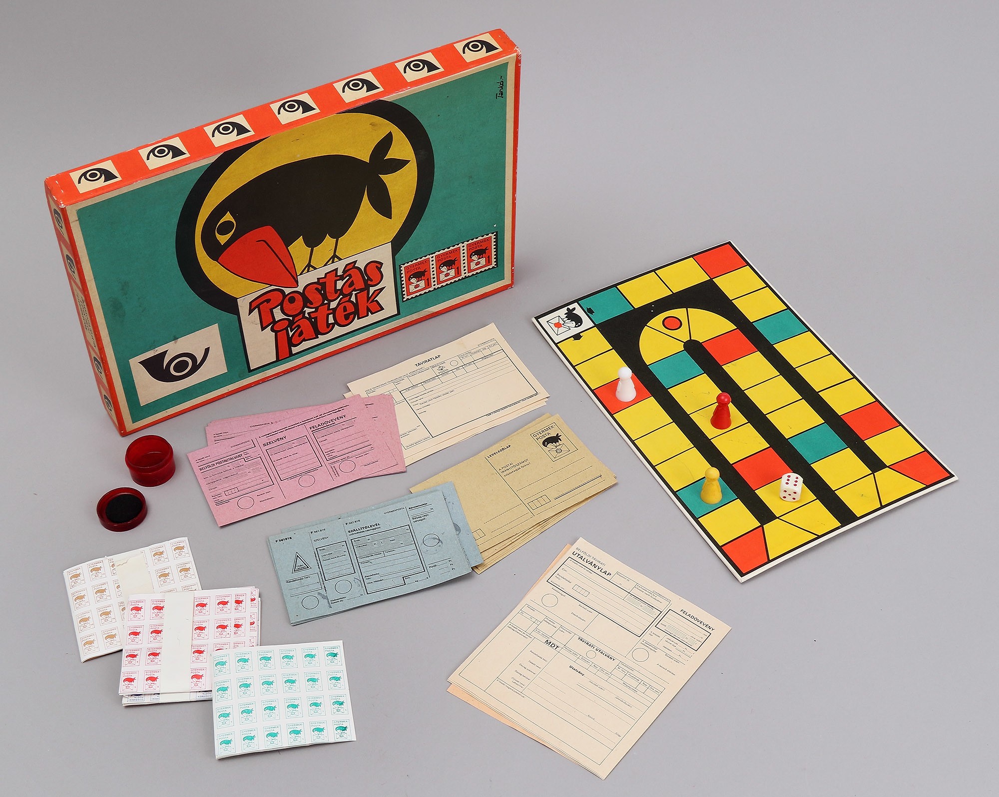Társasjáték - Postás játék (Postamúzeum CC BY-NC-SA)