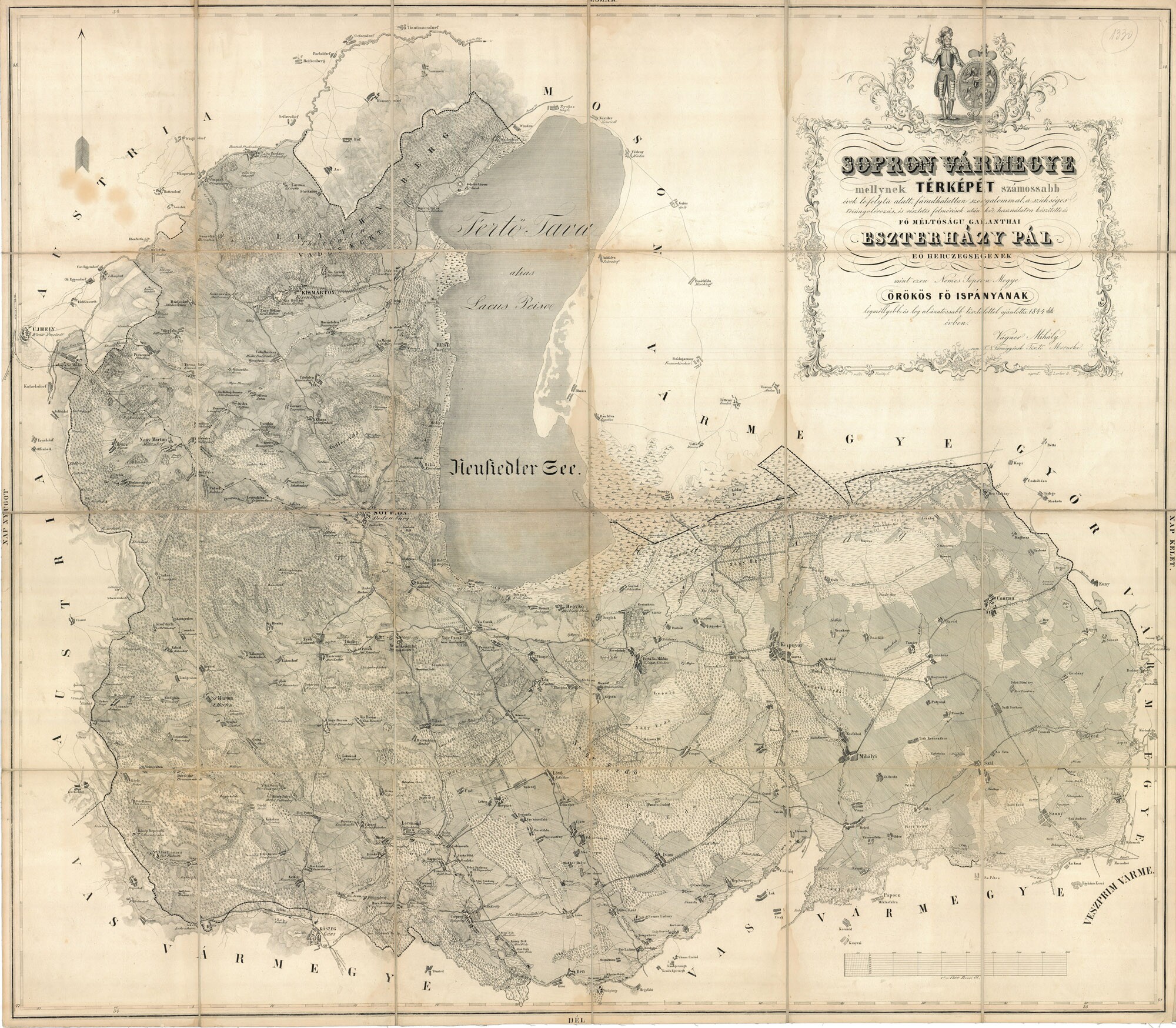 Sopron vármegye térképe (Postamúzeum CC BY-NC-SA)