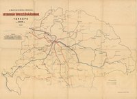 A Magyar Korona országai interurbán távbeszélő-hálózatának térképe az 1907. év végén