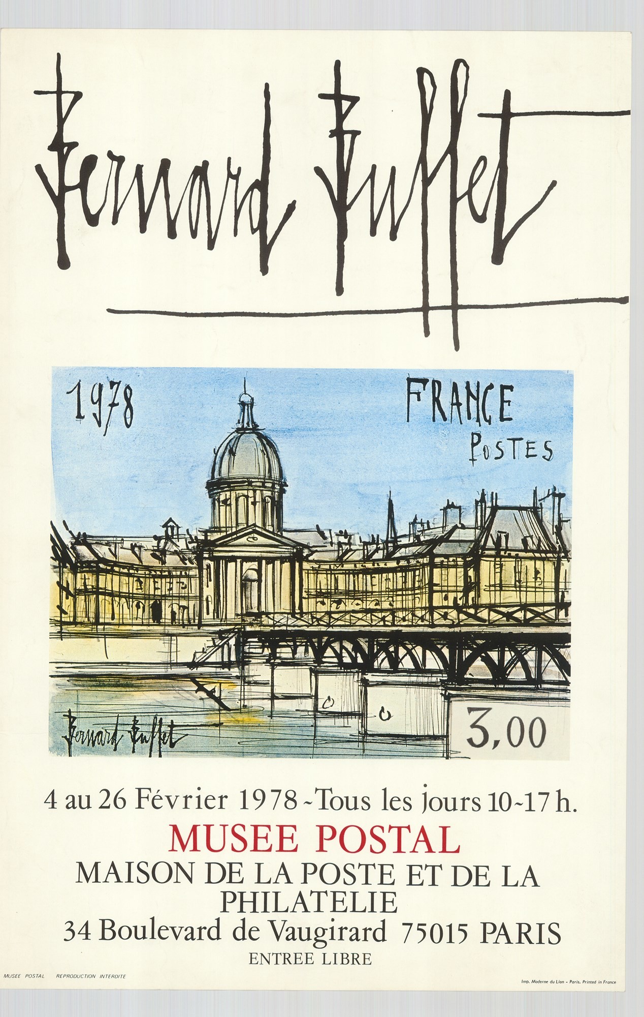 Kiállítási plakát - Francia postamúzeum, 1978 (Postamúzeum CC BY-NC-SA)