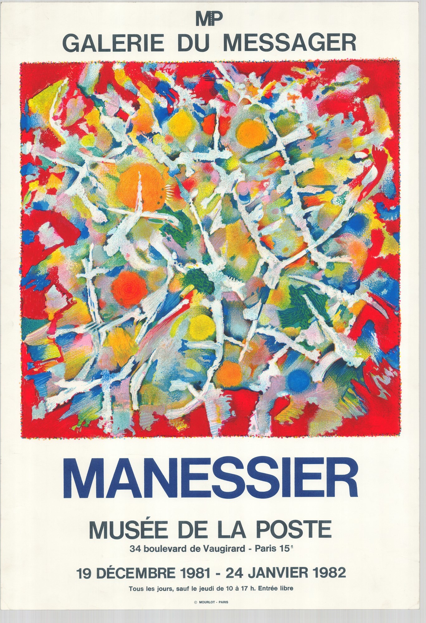 Kiállítási plakát - Francia postamúzeum, 1982 (Postamúzeum CC BY-NC-SA)