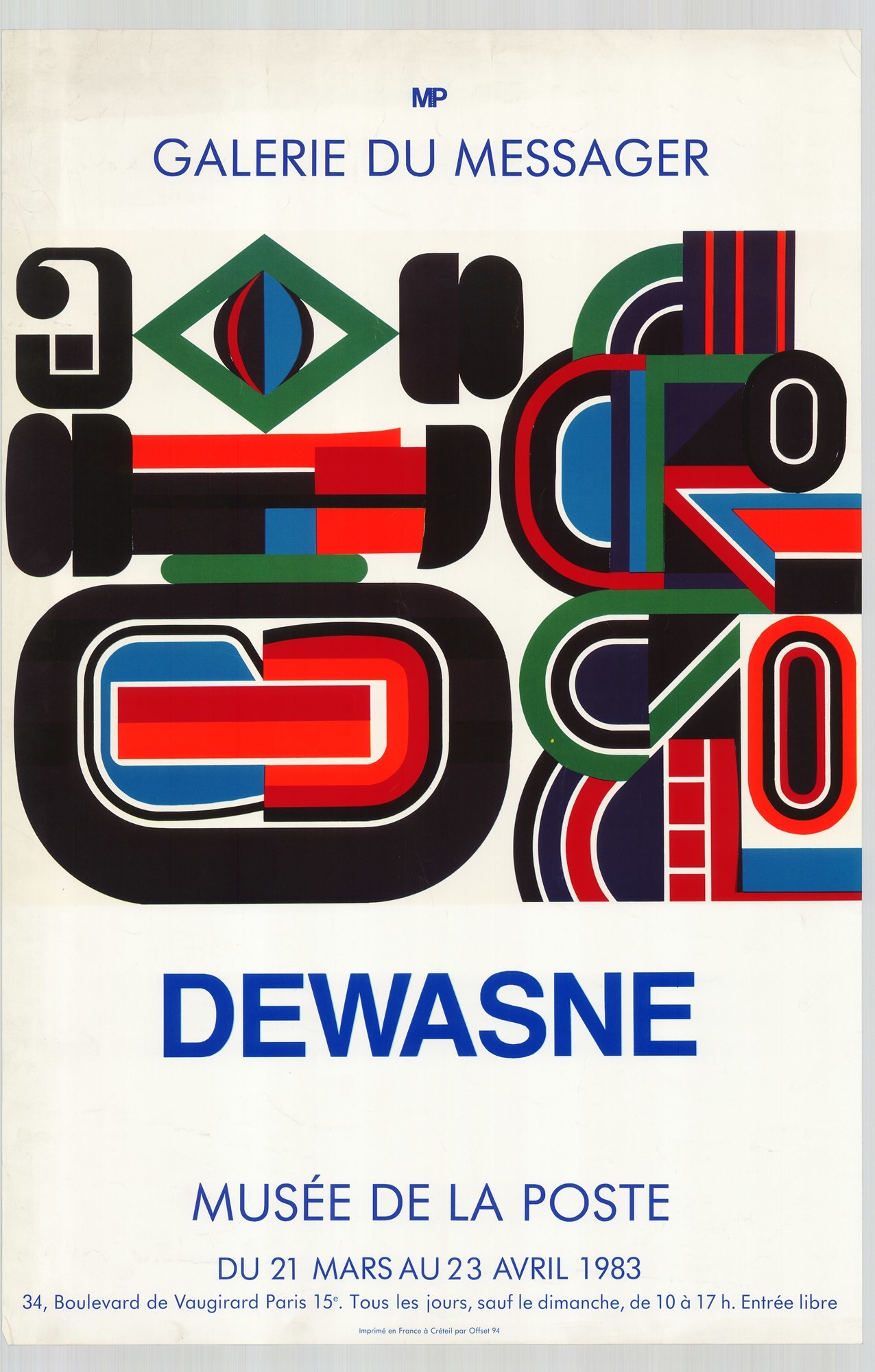 Kiállítási plakát - Francia postamúzeum, 1983 (Postamúzeum CC BY-NC-SA)