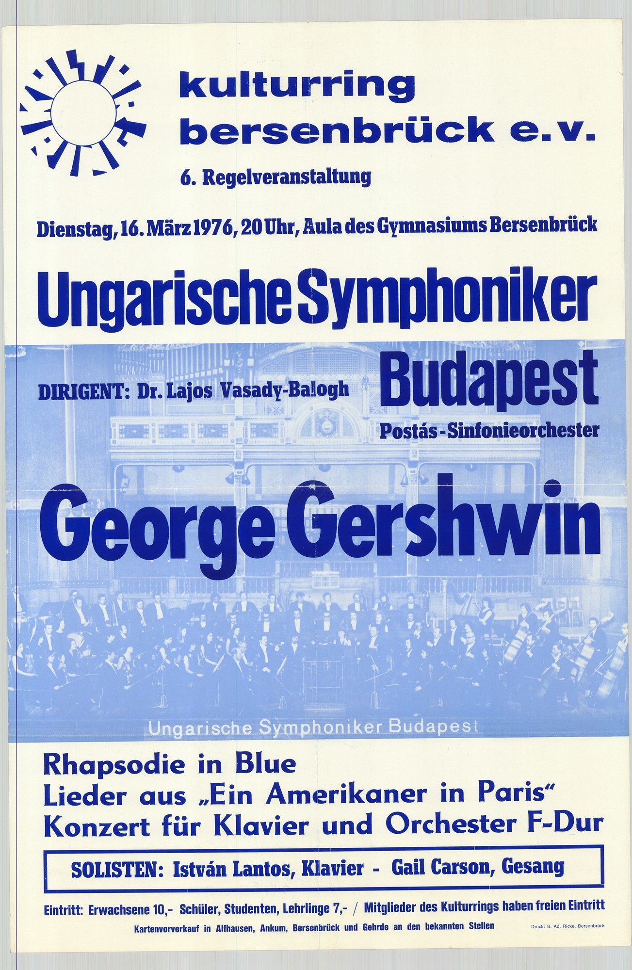 Német nyelvű zöveges plakát - Bersenbrück, 1976 (Postamúzeum CC BY-NC-SA)