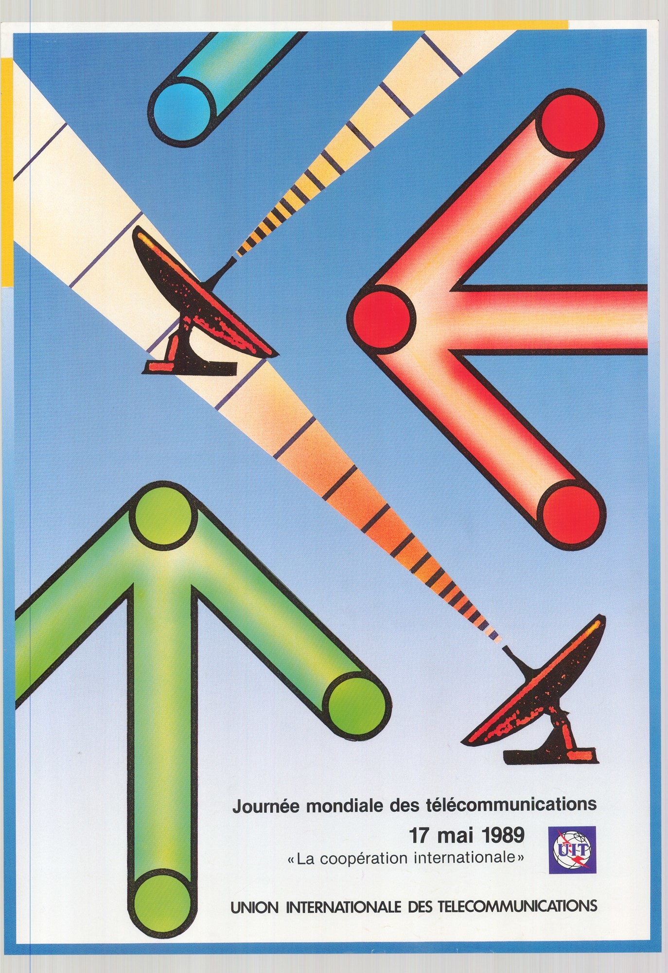 Plakát - Távközlési Világnap, 1989 (Postamúzeum CC BY-NC-SA)