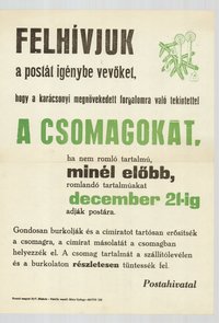 Szöveges plakát - Karácsonyi csomagküldés