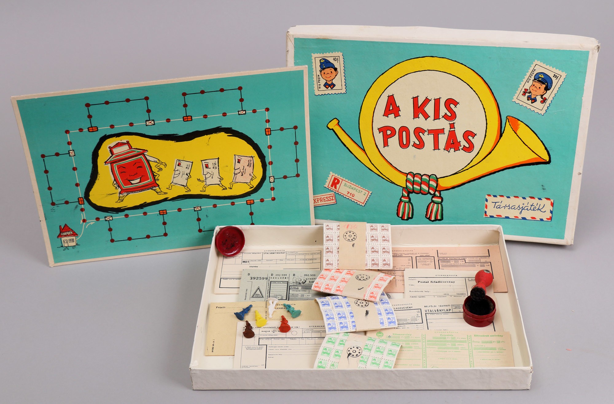 Társasjáték gyermekeknek - „A KIS POSTÁS” (Postamúzeum CC BY-NC-SA)