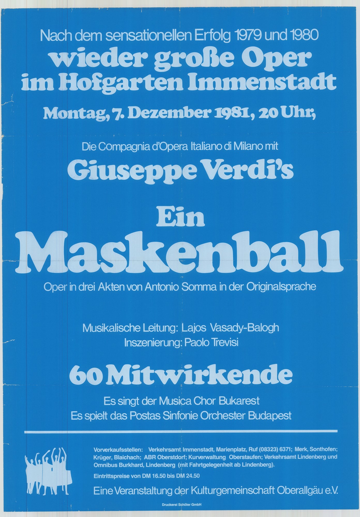 Plakát - Postás Szonfoniksu Zenekar hangversenye, Immenstadt, 1981 (Postamúzeum CC BY-NC-SA)