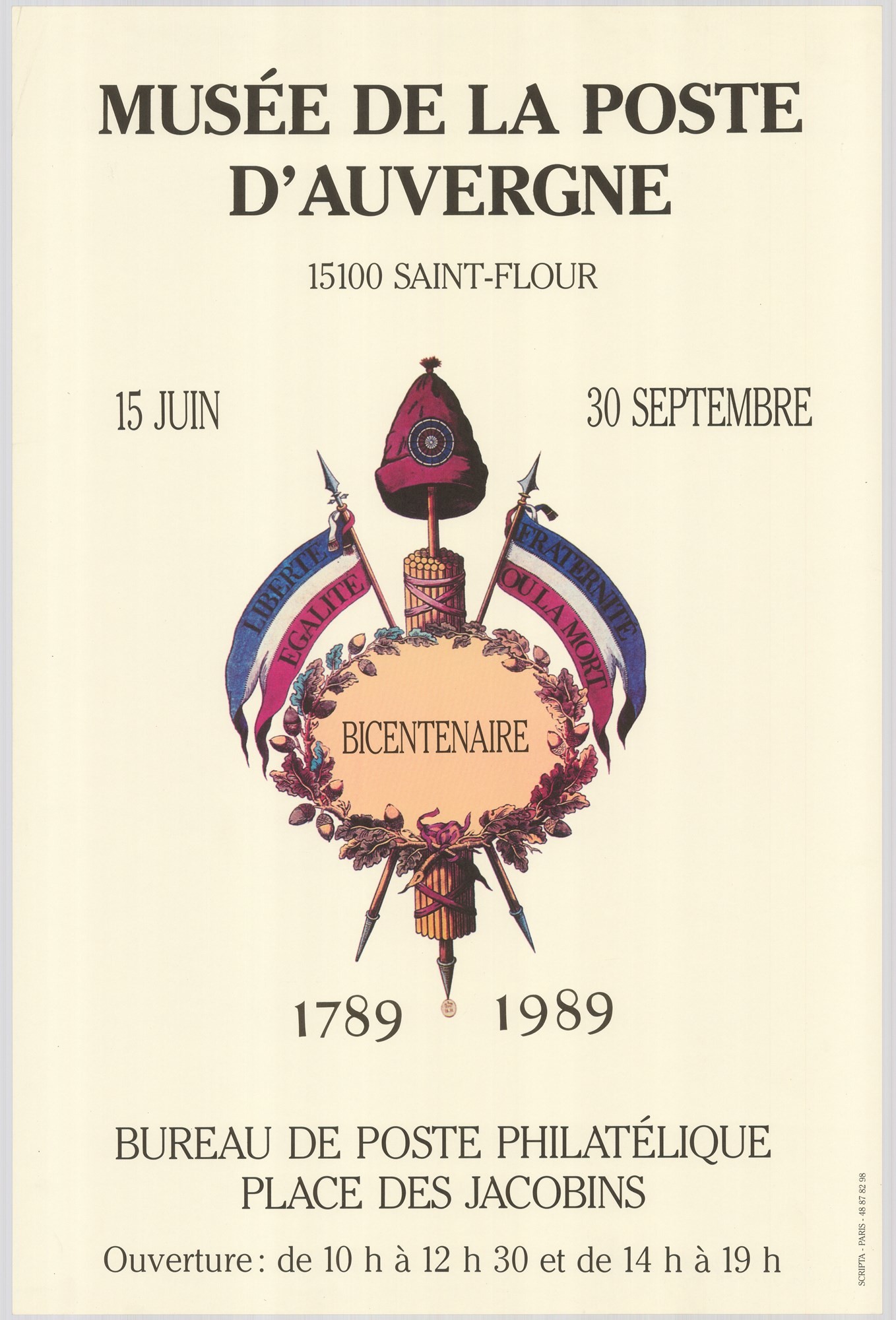 Kiállítási plakát - Saint Flour-i Postamúzeum, 1989 (Postamúzeum CC BY-NC-SA)