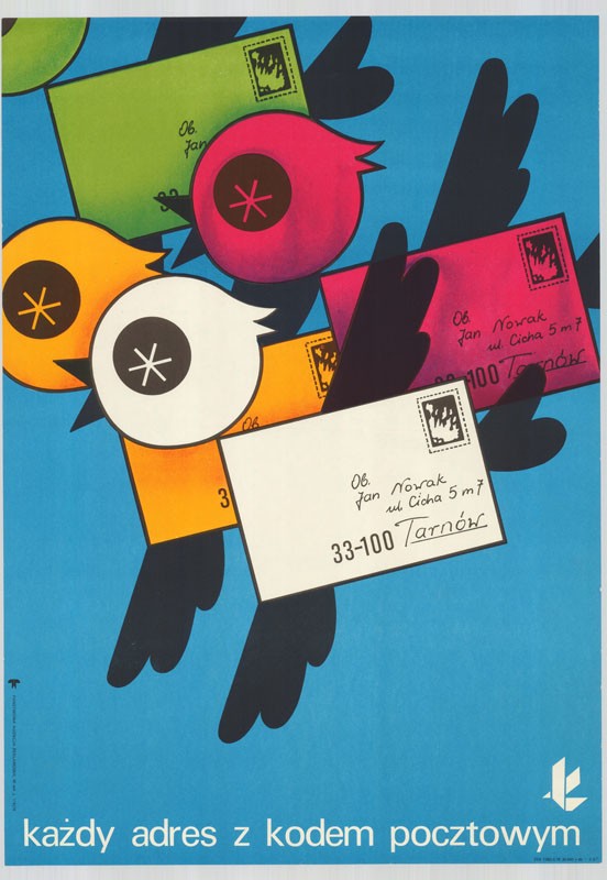 Plakát - Lengyel posta, irányítószám (Postamúzeum CC BY-NC-SA)