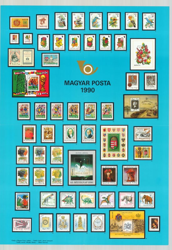 Plakát - Magyar Posta bélyegei, 1990 (Postamúzeum CC BY-NC-SA)