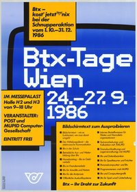 Plakát - Osztrák posta, BTX 1986