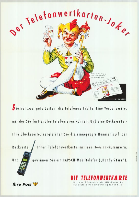 Plakát - Osztrák posta, telefonkártya (Postamúzeum CC BY-NC-SA)