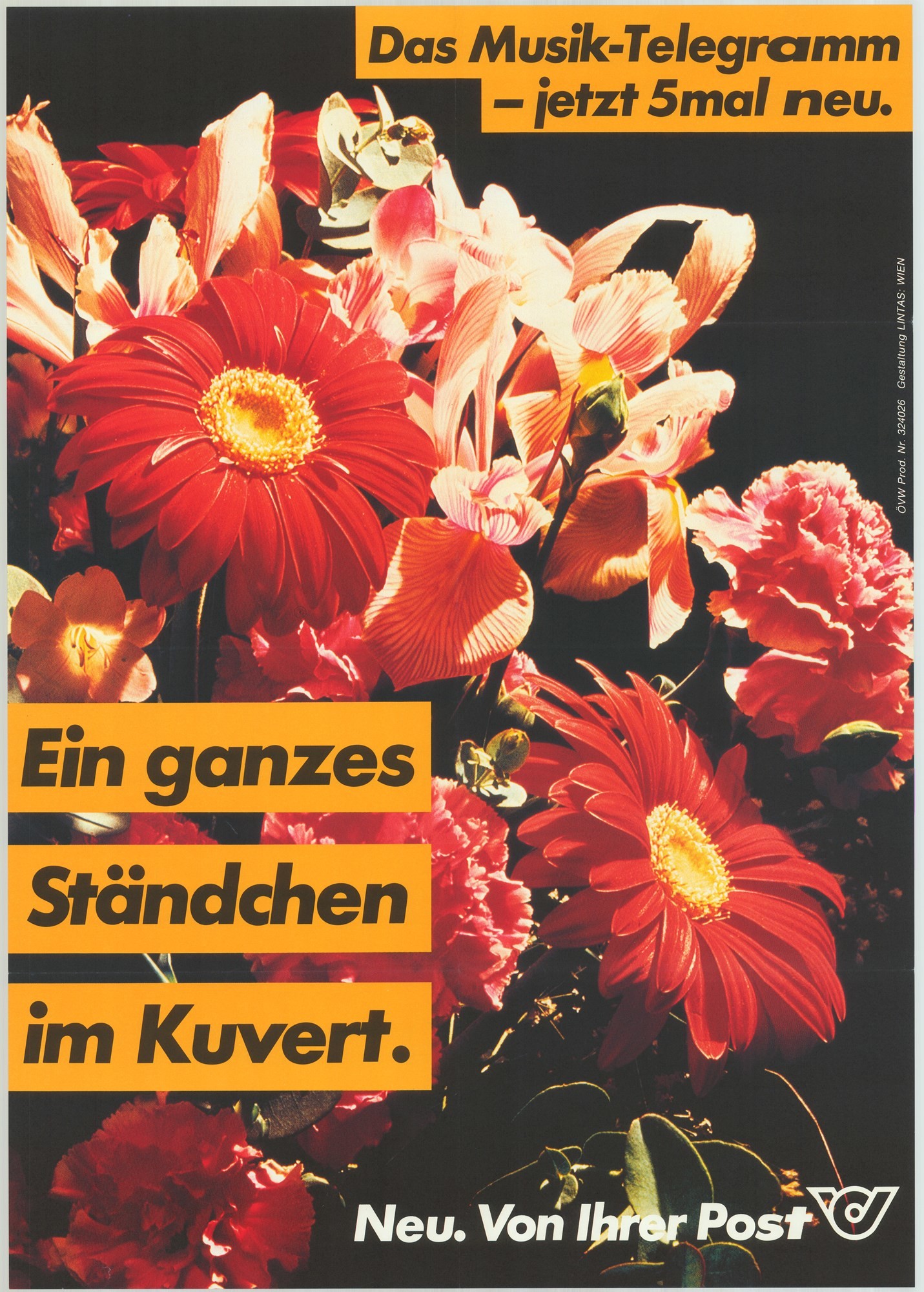 Plakát - Osztrák posta, Musik-Telegramm (Postamúzeum CC BY-NC-SA)