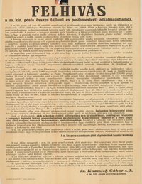 Plakát - Felhívás, 1941