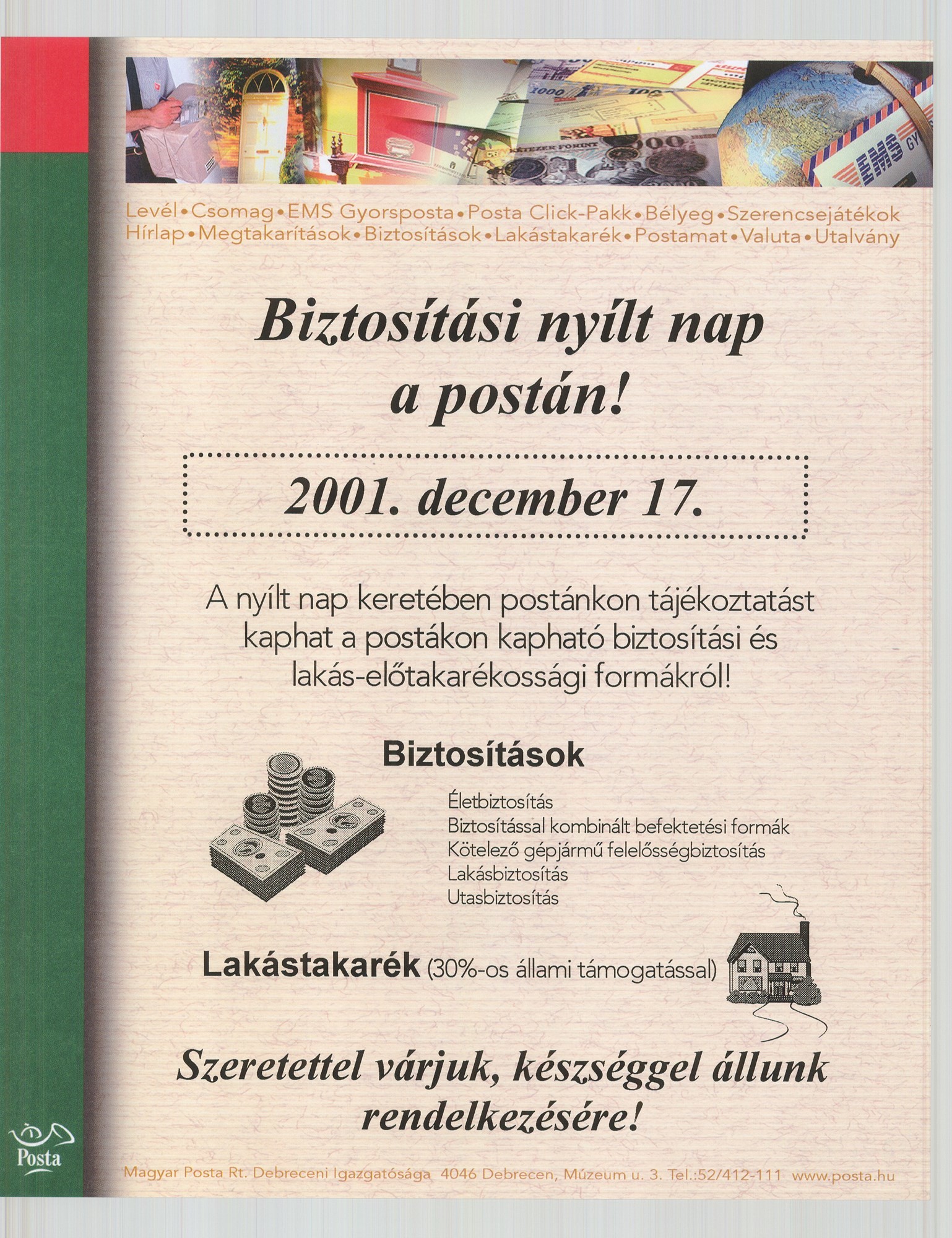 Plakát - Biztosítás, 2001 (Postamúzeum CC BY-NC-SA)