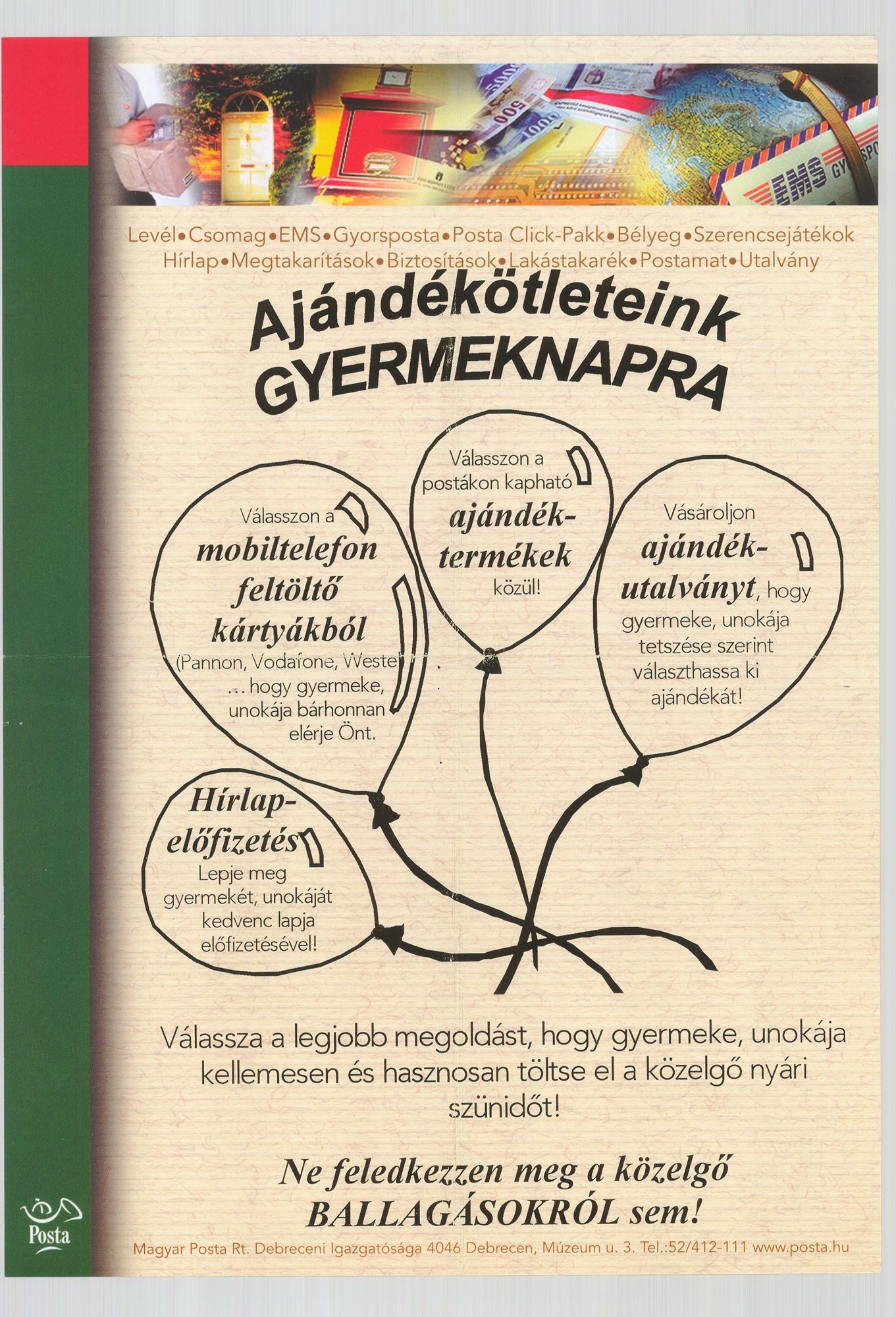 Plakát - Magyar Posta, Ajándékötletek, 2003 (Postamúzeum CC BY-NC-SA)