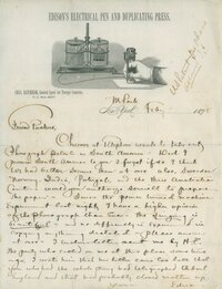 Puskáshoz írt levél Edisontól