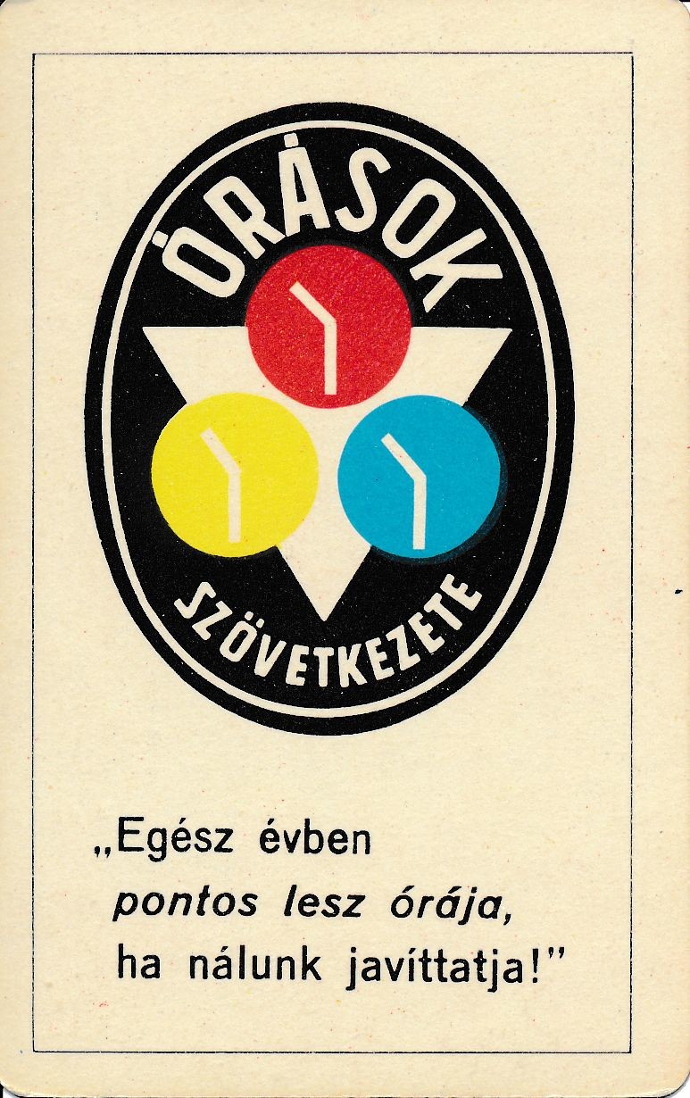 Órások Szövetkezete kártyanaptár 1968 (Magyar Kereskedelmi és Vendéglátóipari Múzeum CC BY-NC-SA)