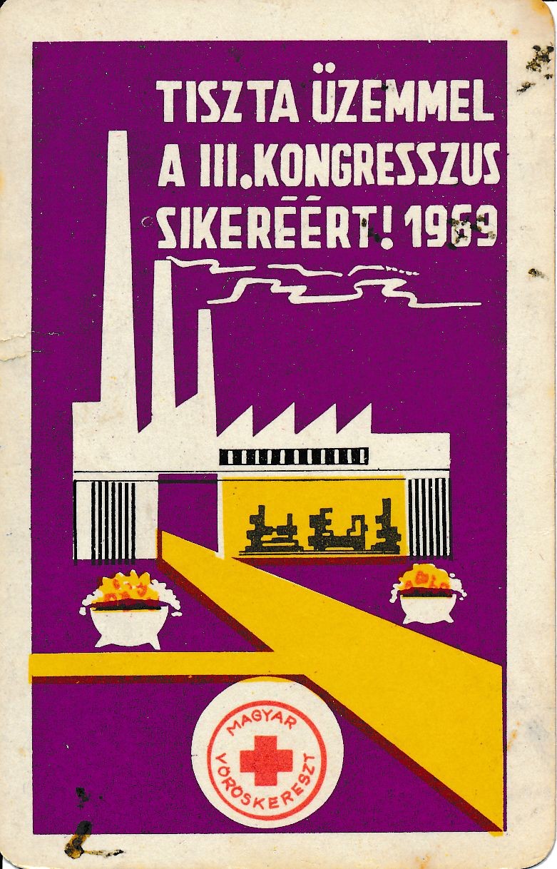 Tiszta üzemmel a III. Kongresszus sikeréért kártyanaptár 1969 (Magyar Kereskedelmi és Vendéglátóipari Múzeum CC BY-NC-SA)