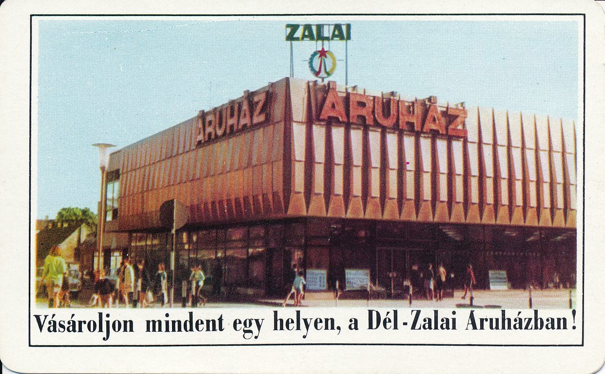 Dél-Zalai Áruház Nagykanizsa kártyanaptár 1971 (Magyar Kereskedelmi és Vendéglátóipari Múzeum CC BY-NC-SA)