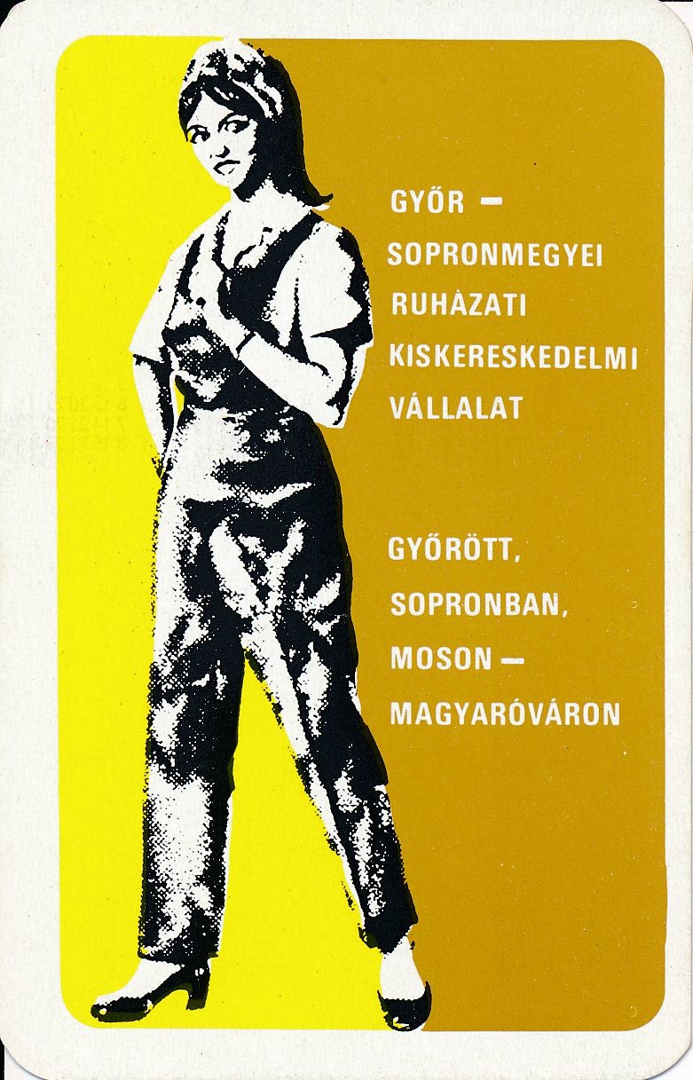 Győr Sopron Megyei Ruházati Kiskereskedelmi Vállalat kártyanaptár 1972 (Magyar Kereskedelmi és Vendéglátóipari Múzeum CC BY-NC-SA)