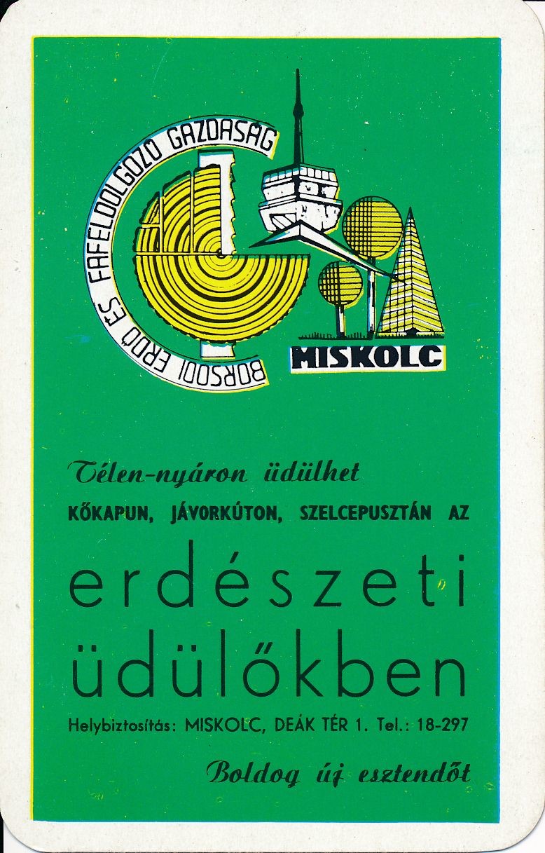 Borsodi Erdő és Fafeldolgozó Gazdaság kártyanaptár 1972 (Magyar Kereskedelmi és Vendéglátóipari Múzeum CC BY-NC-SA)