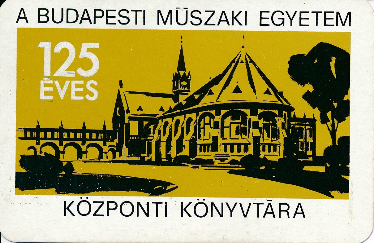 A Budapesti Műszaki Egyetem 125 éves Központi Könyvtára kártyanaptár 1973 (Magyar Kereskedelmi és Vendéglátóipari Múzeum CC BY-NC-SA)